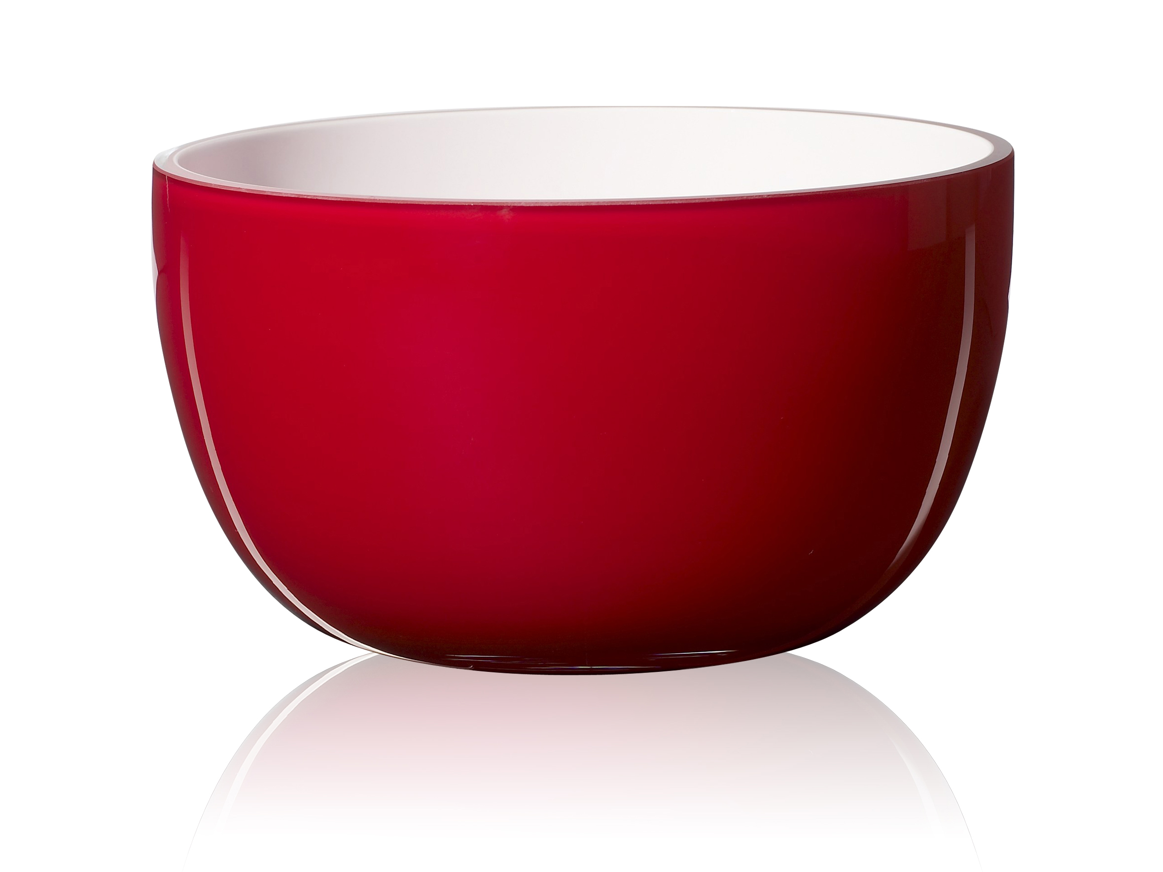 81208-PIET HEIN Bowl dia. 21 cm. Glass RED-OPAL